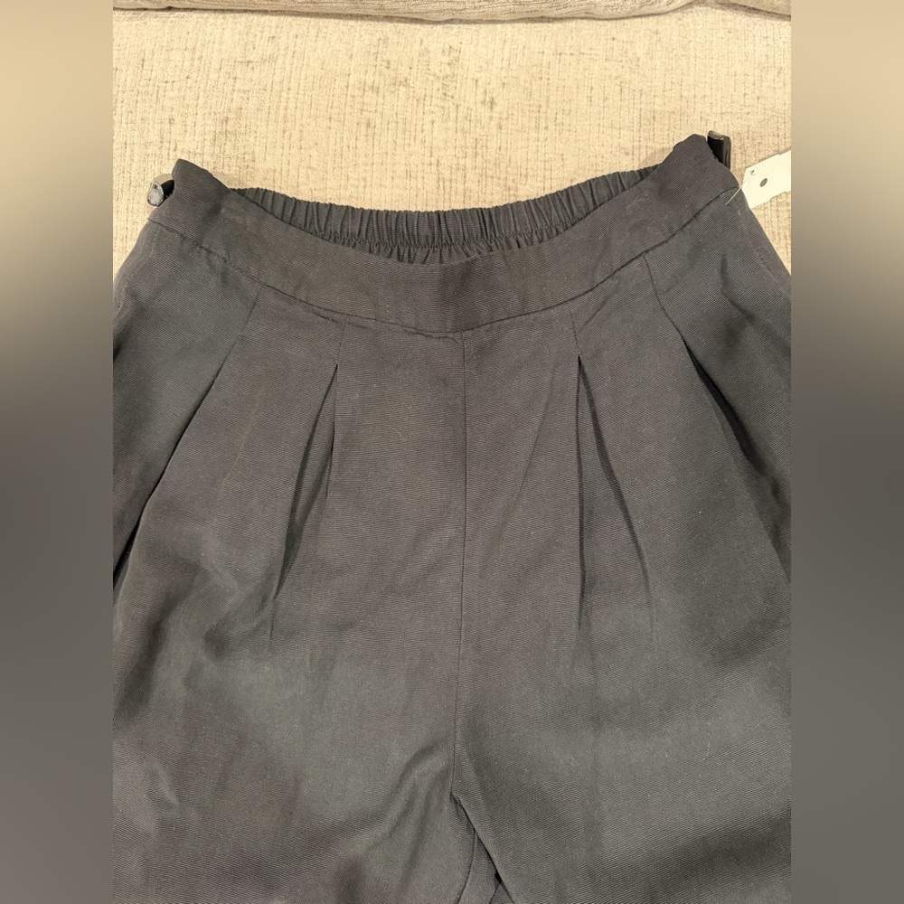 Farm Rio Black Wide Leg Trouser Pants Size Large Pleated Tailored - Picture 13 of 16